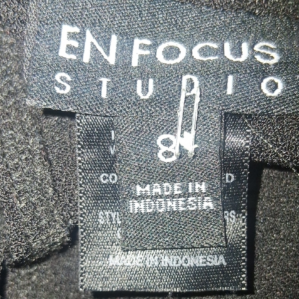 Enfocus Studio Black Lace 3/4 Sleeve Bodycon Sheath Dress Size 8 - Picture 5 of 7